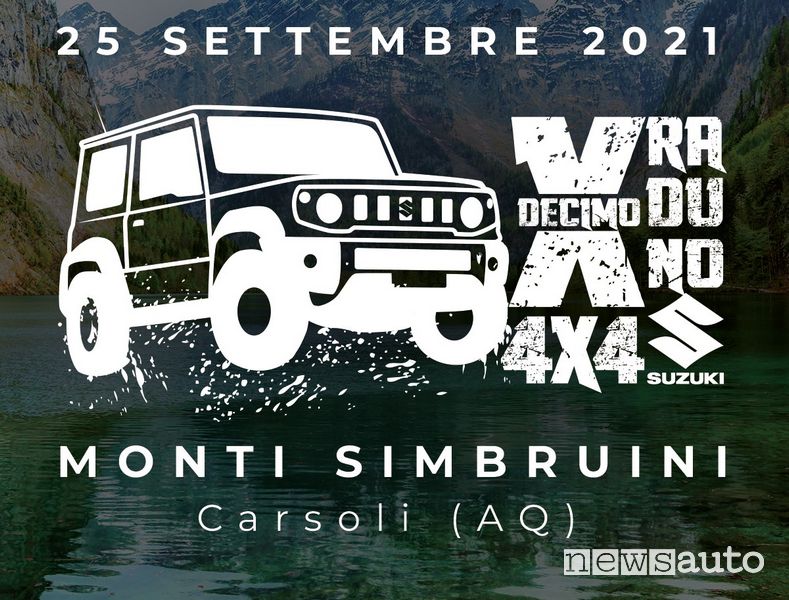 Locandina 10° Raduno Suzuki 4x4 nei Monti Simbruini