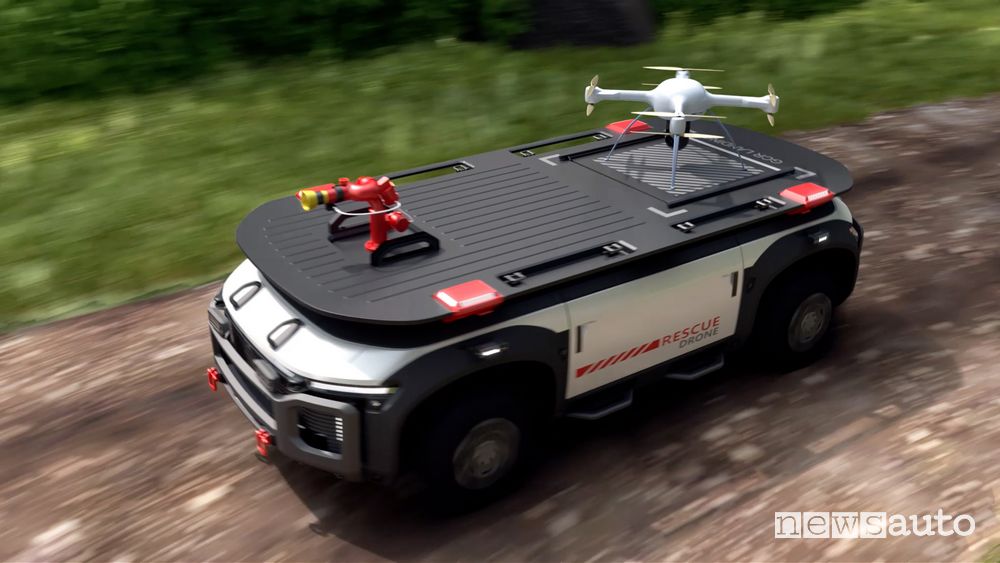 Rescue Drone ad idrogeno da utilizzare in caso d'emergenza