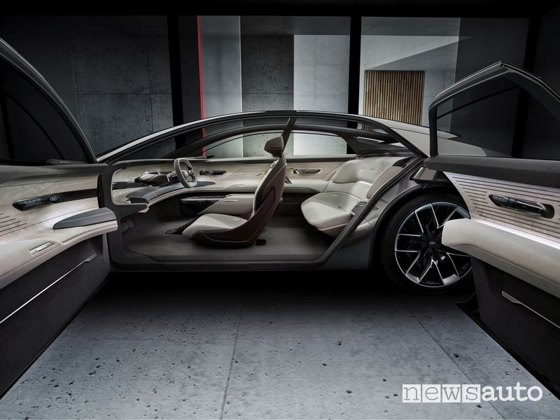 Abitacolo Audi grandsphere concept a guida autonoma