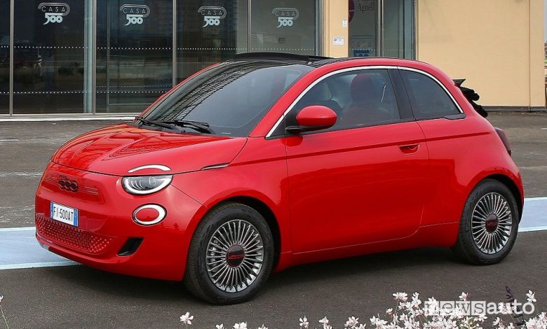 Noleggio Fiat 500 elettrica, da 14 euro al giorno
