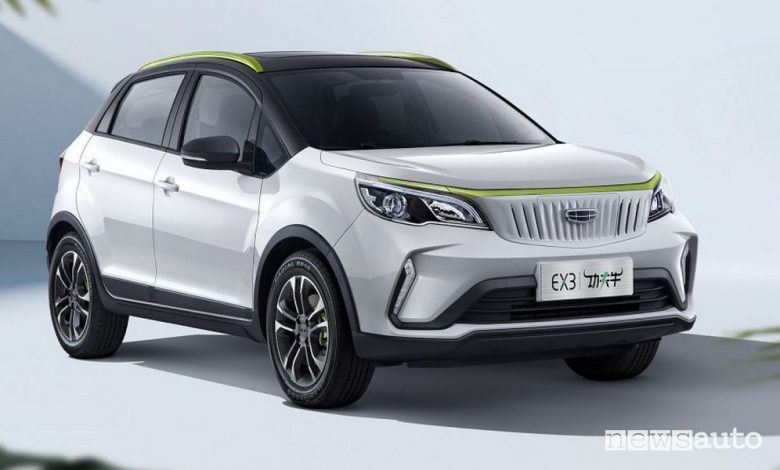 Geely Geometry EX3 auto elettrica economica low cost