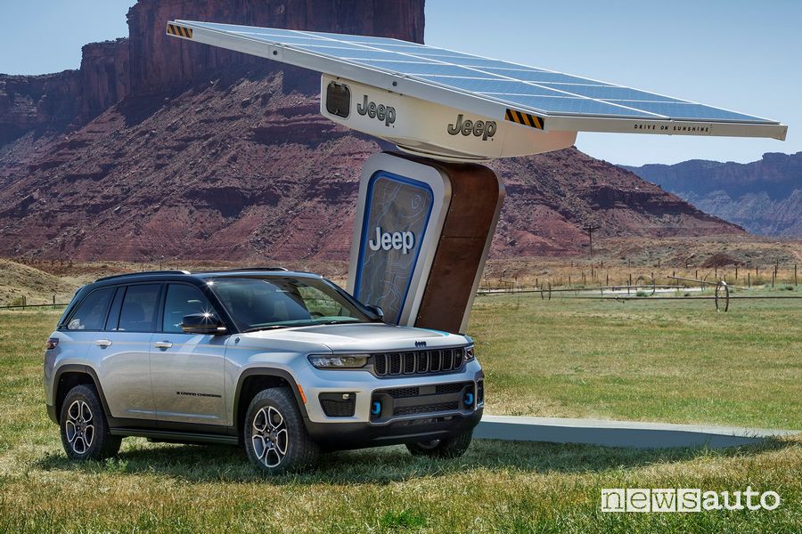 Nuova Jeep Grand Cherokee Trailhawk 4xe in ricarica
