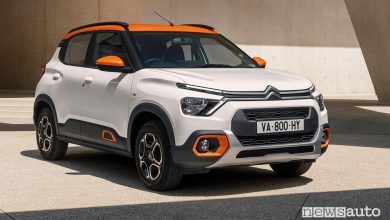 Vista di profilo nuova Citroën C3 India