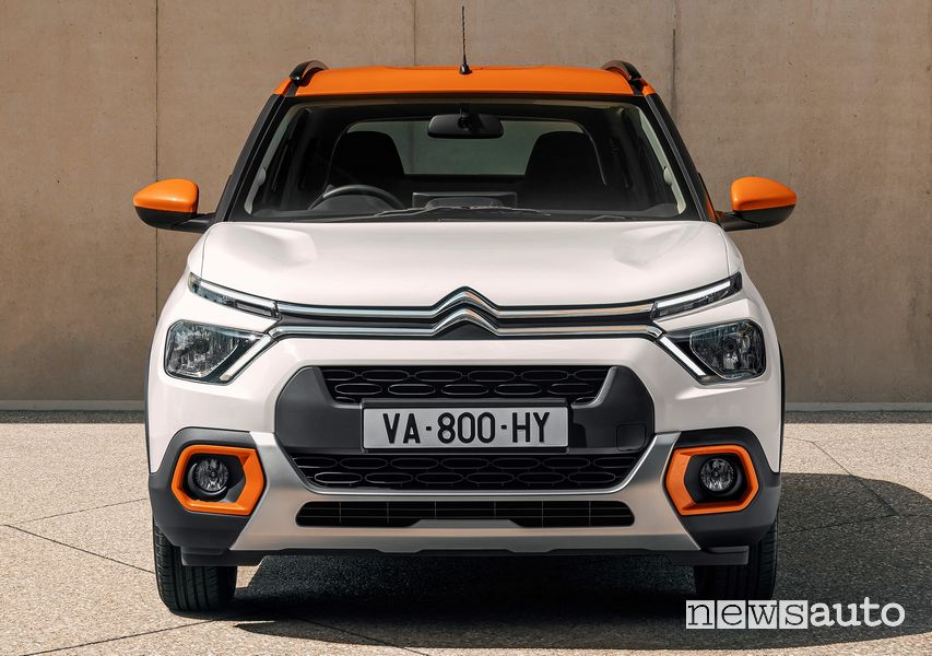 Frontale nuova Citroën C3 India