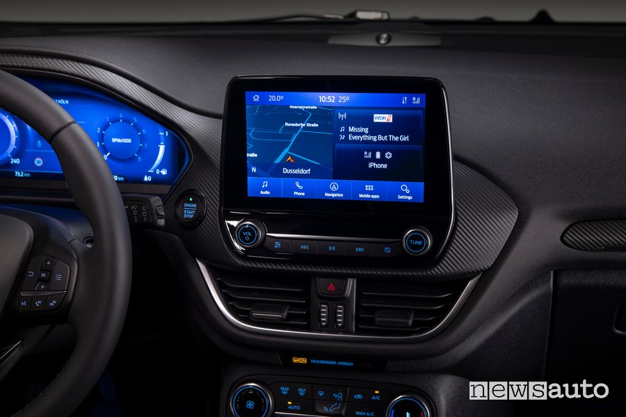 Touchscreen 8" SYNC 3 abitacolo nuova Ford Fiesta