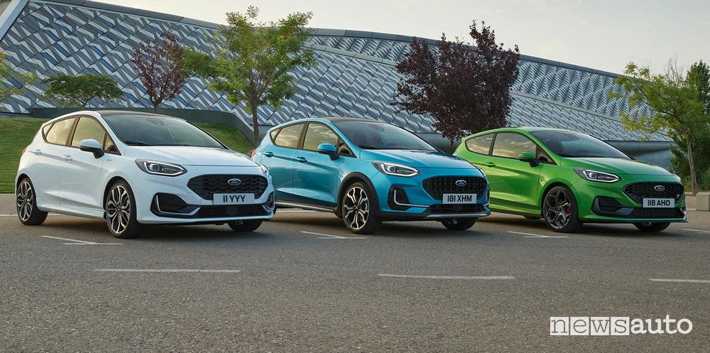Gamma nuova Ford Fiesta ST Line, Active e ST