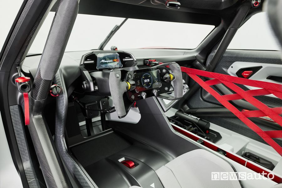 Volante abitacolo Porsche Mission R concept