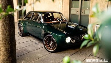 Vista di profilo Totem GT Super restomod Alfa Romeo Giulia