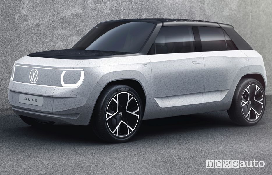 Vista di profilo Volkswagen ID.LIFE concept car