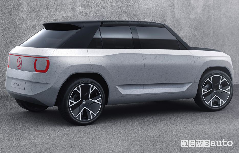 Vista posteriore Volkswagen ID.LIFE concept car