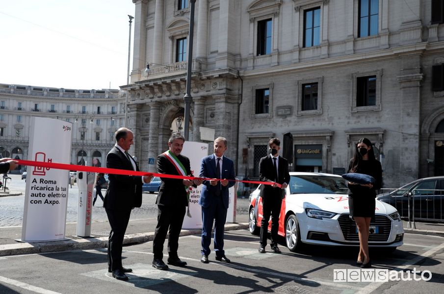 Colonnine a Roma con energia rinnovabile Axpo