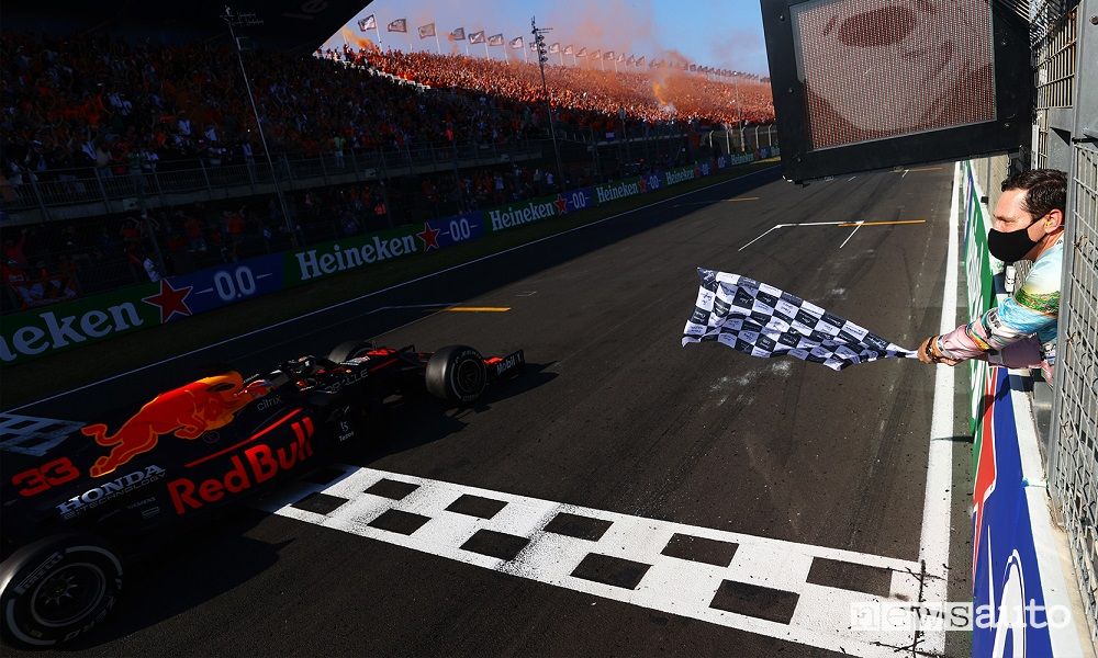 Traguardo Zandvoort F1 Gp Olanda Max Verstappen Red Bull