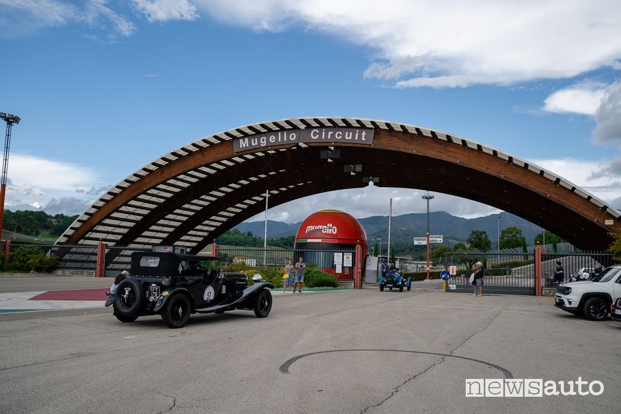 Entrata circuito Mugello auto storiche Gp Nuvolari 2021