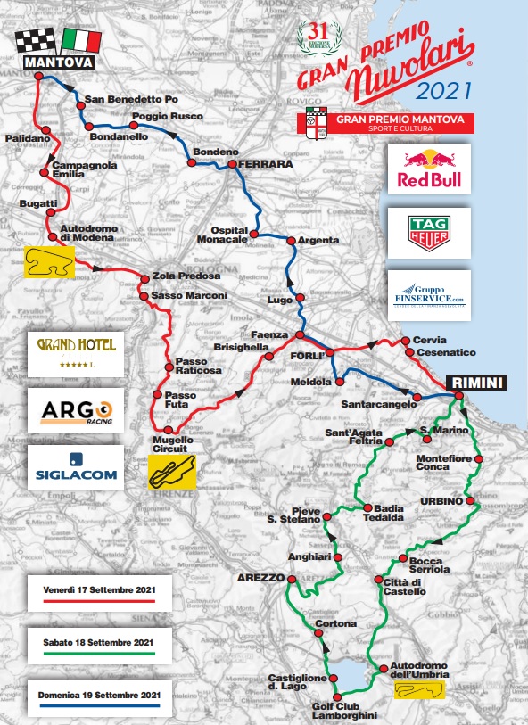 Mappa Gp Nuvolari 2021, 31^ edizione