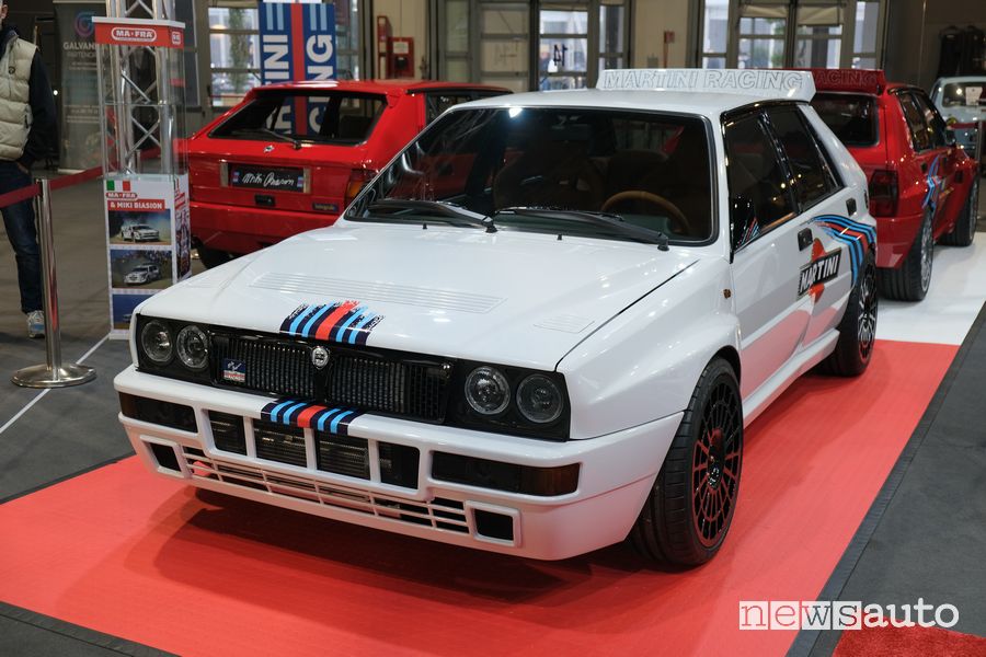 Vista di profilo Lancia Delta EVO 3 Miki Biasion
