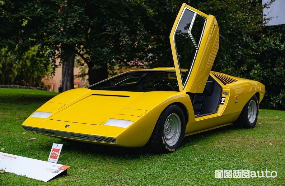 Il concept Lamborghini Countach LP 500 esposto al Concorso d'Eleganza di Villa d'Este 2021
