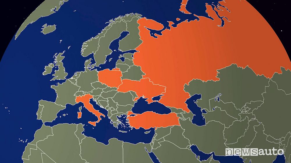 La mappa con i paesi dove il GPL è maggiormente diffuso 
