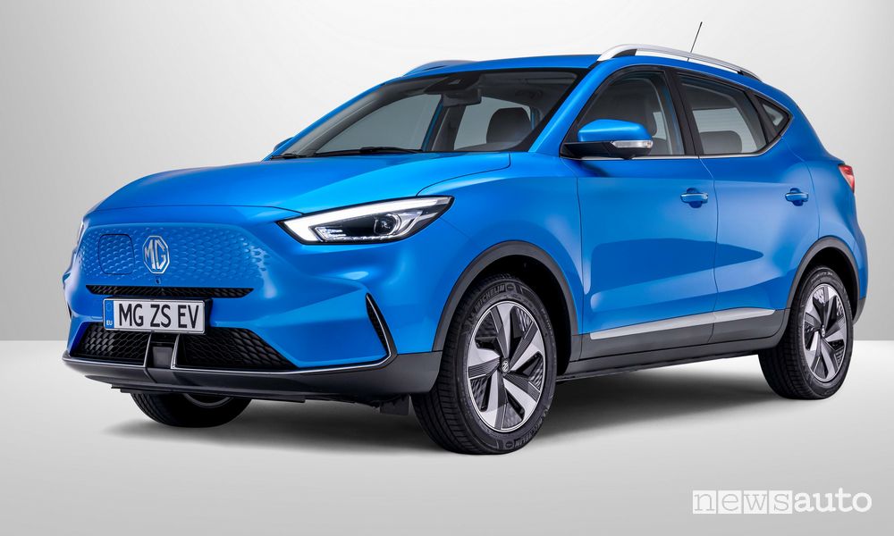 Vista di profilo nuova MG ZS EV