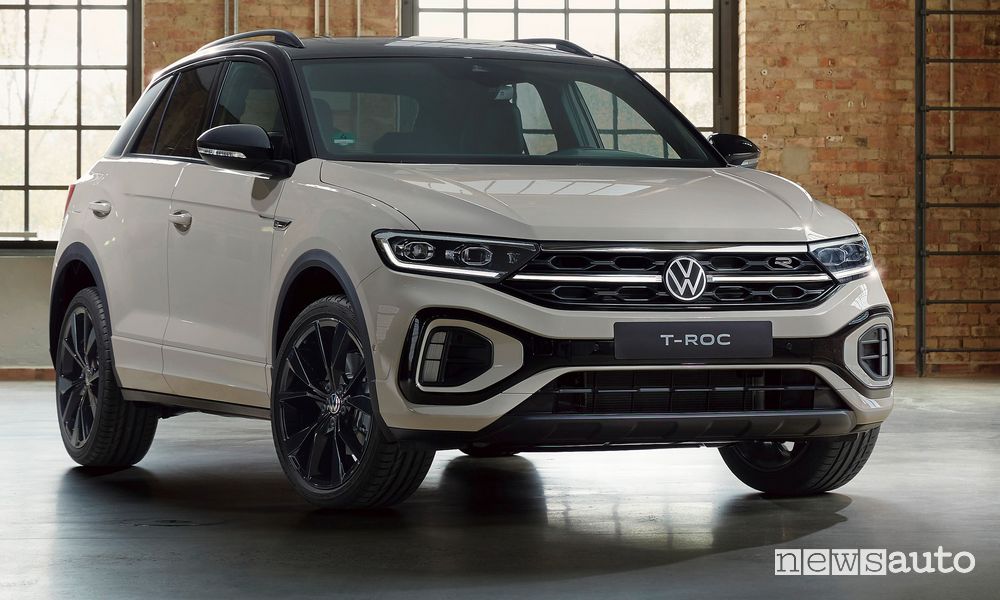 Vista di profilo Volkswagen T-Roc R-Line