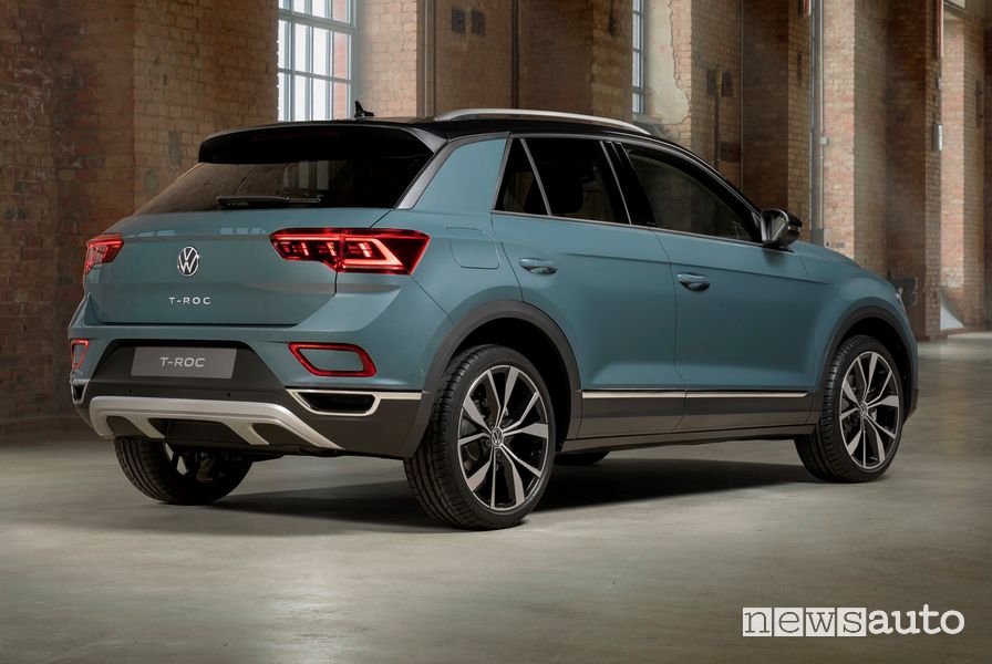 Vista posteriore Volkswagen T-Roc Style