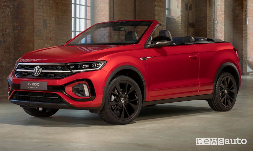 Vista di profilo Volkswagen T-Roc Cabriolet R-Line
