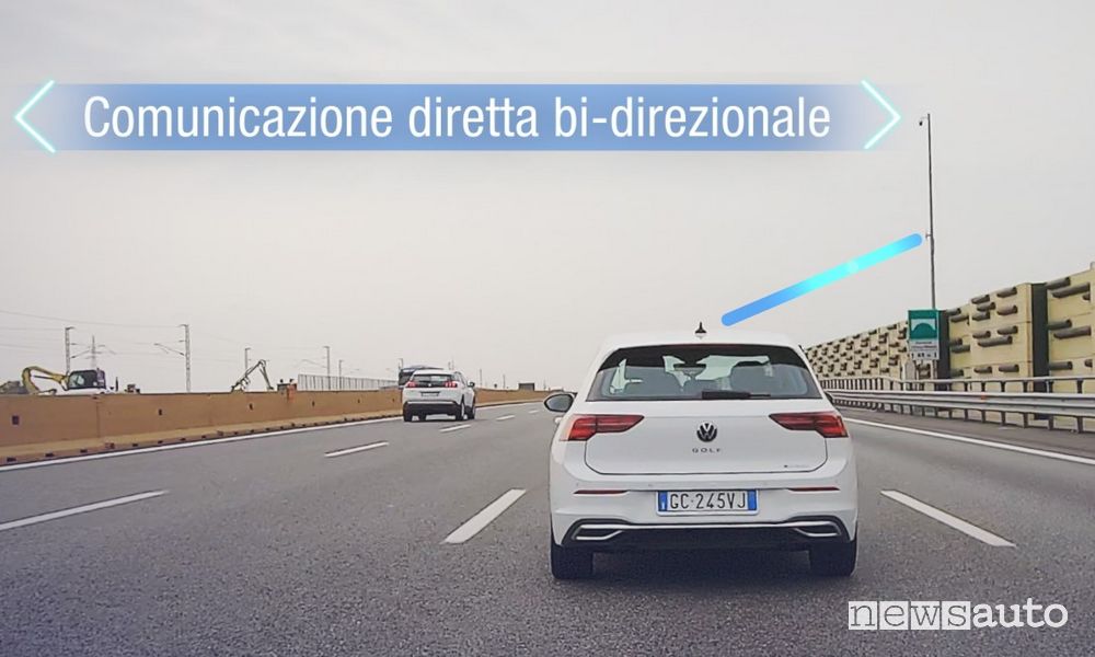 Auto intelligente Volkswagen Golf test autostrada A4