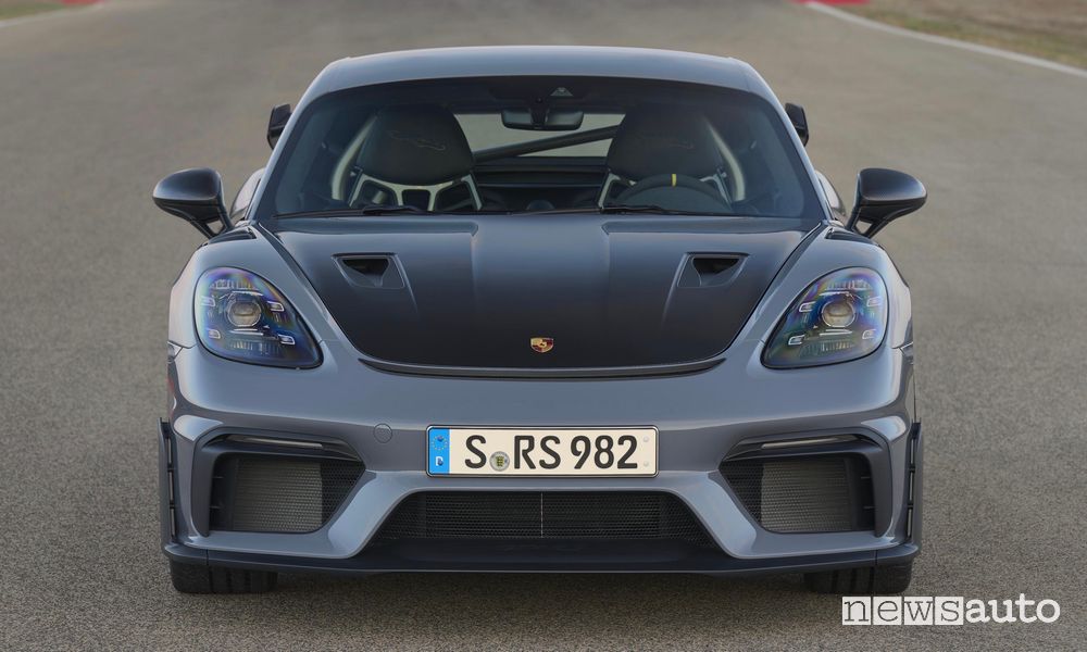 Vista frontale Porsche 718 Cayman GT4 RS