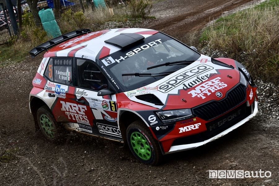Paolo Andreucci con la Skoda Fabia R5 al Rally Liburna Terra 2021
