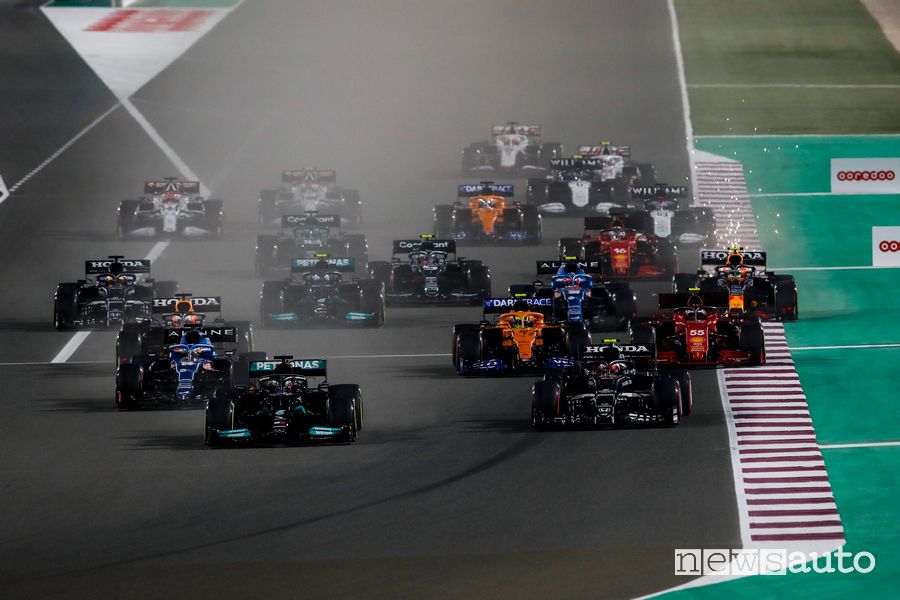 F1 Gp Qatar 2021 partenza