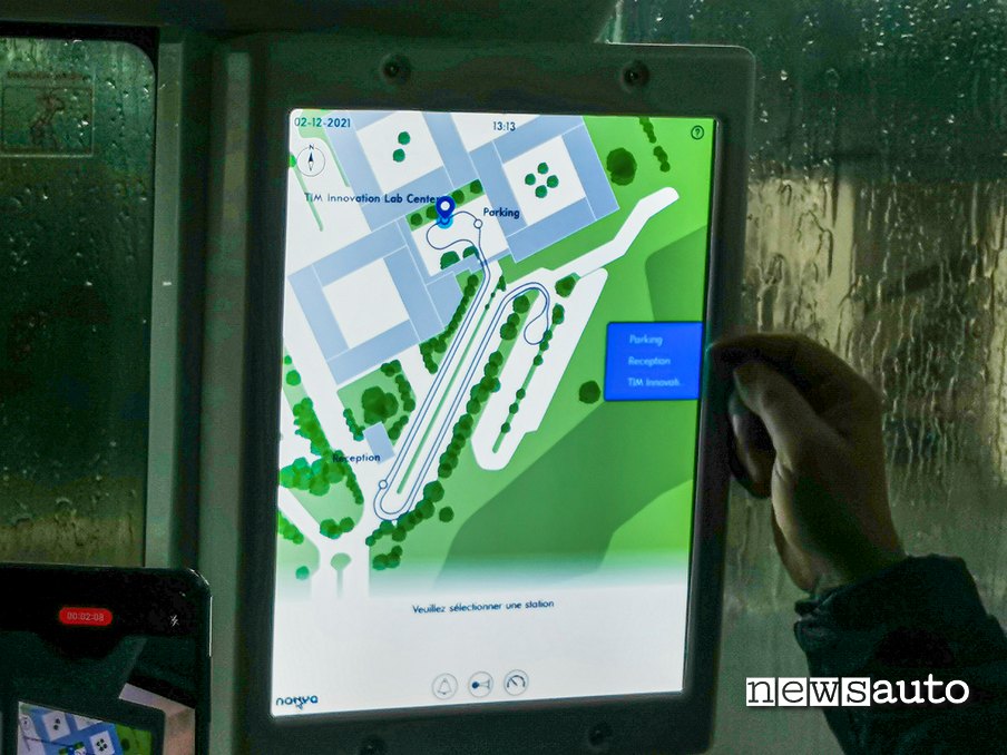 TIM Navetta guida autonoma Navya percorso