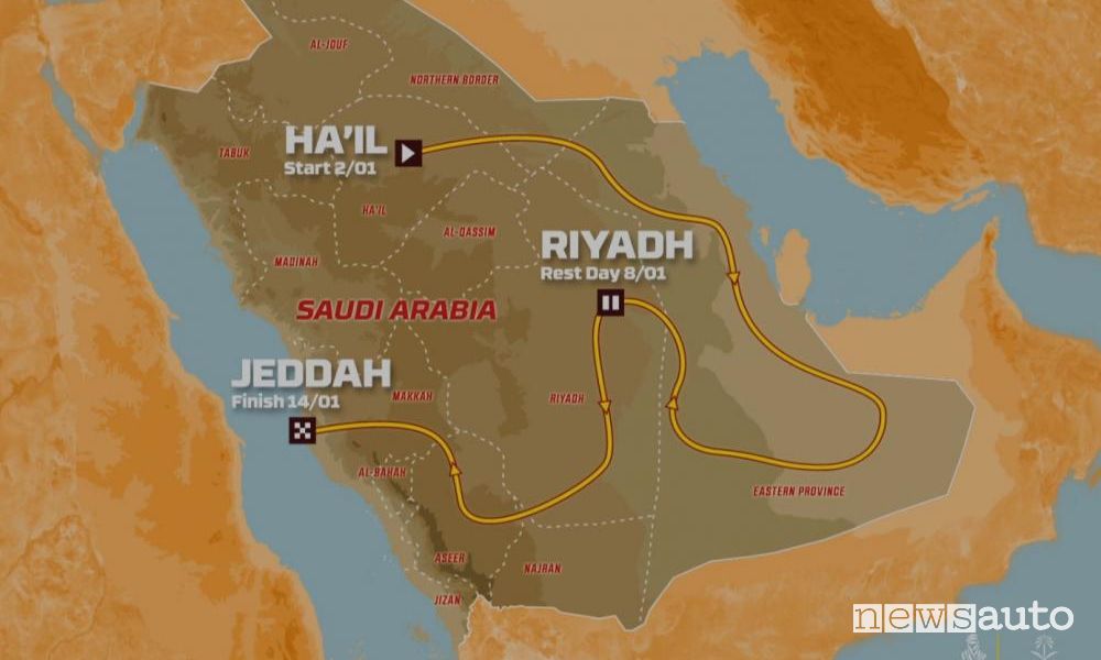 Dakar 2022, percorso