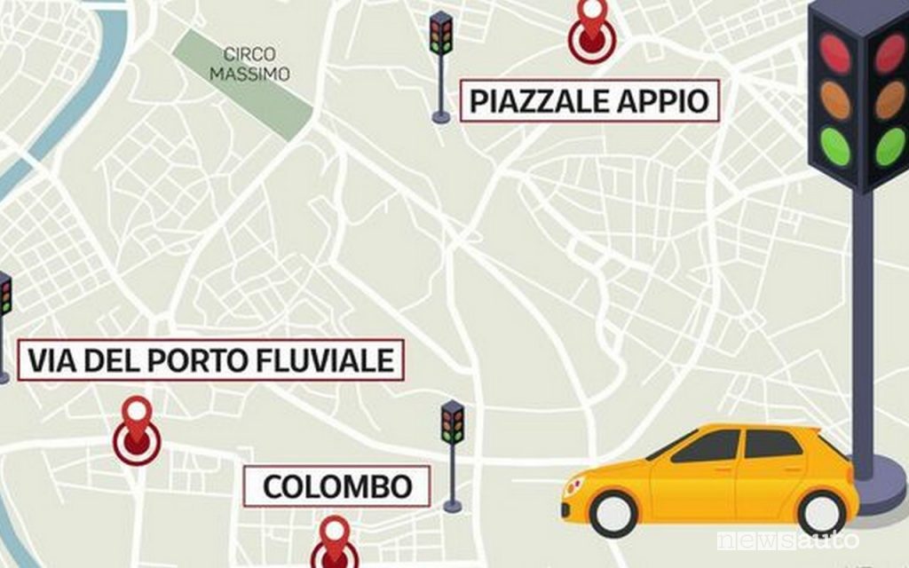 Semafori intelligenti  smart Google a Roma