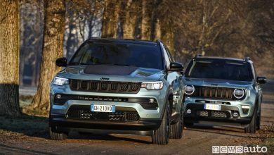 Jeep Renegade e Compass ibride e-Hybrid su strada
