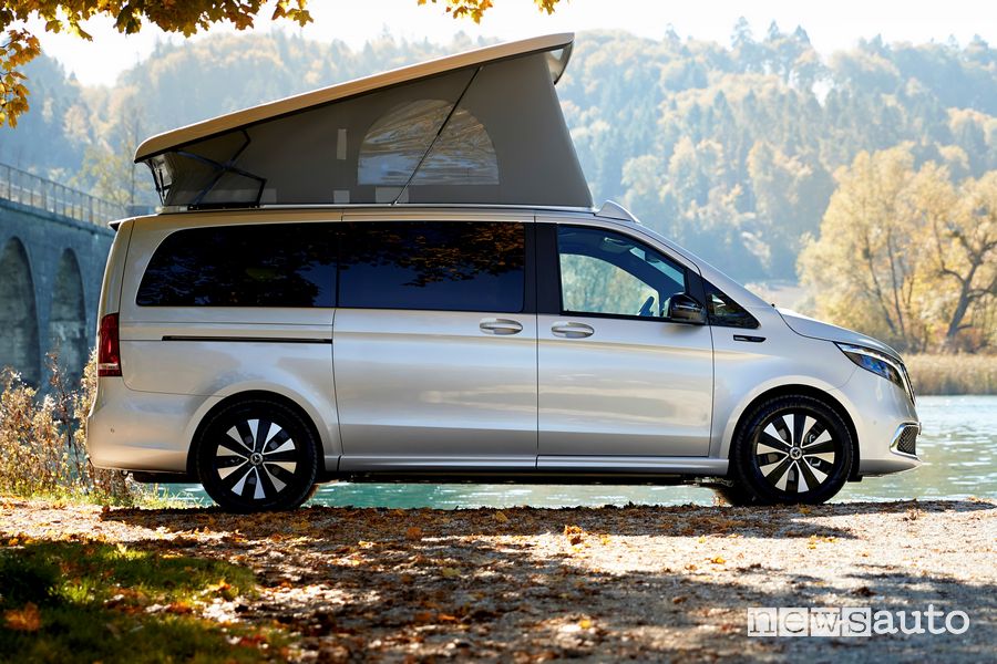 Tetto a soffietto Mercedes-Benz EQV camper elettrico