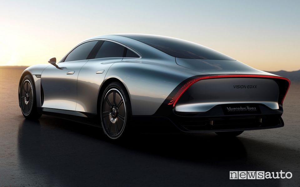 Vista posteriore Mercedes-Benz Vision EQXX