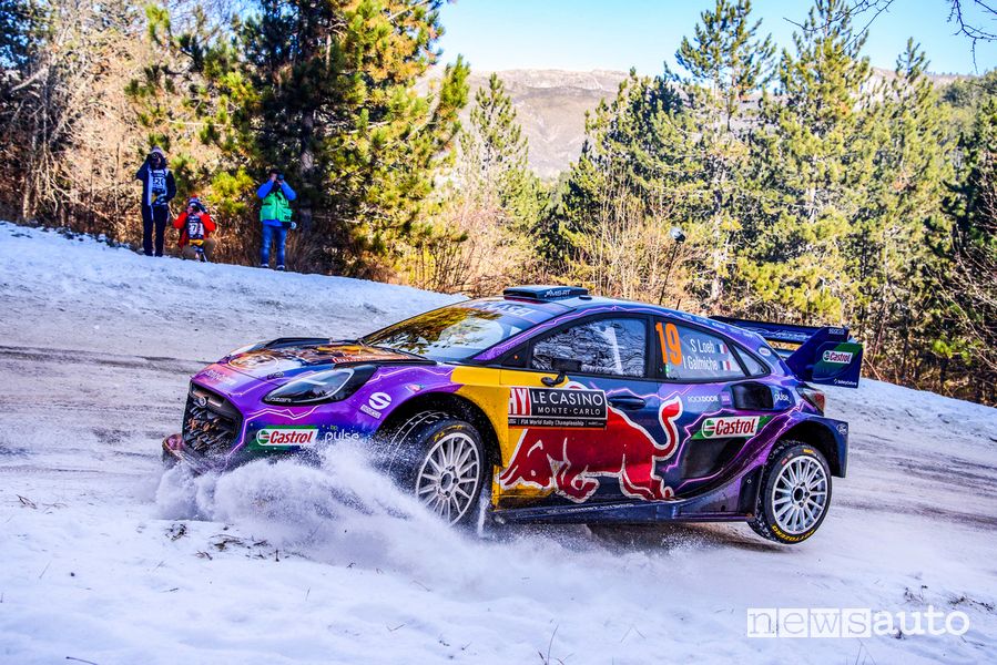 Loeb al volante della Ford Puma Rally1 ha vinto il Rally di Monte Carlo 2022