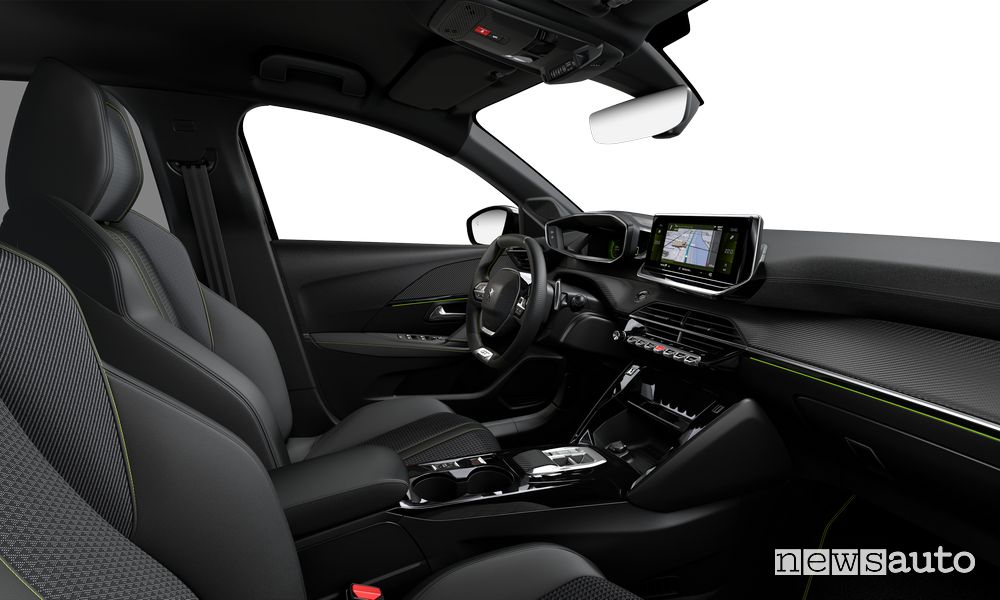 Peugeot 208 2022 abitacolo selettore del cambio automatico