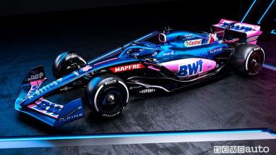 Vista di profilo Alpine F1 2022 A522
