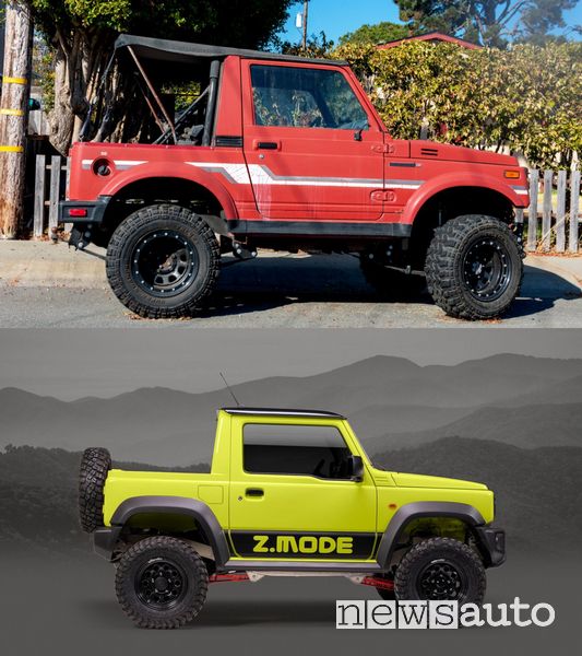 Samurai SJ storico e Suzuki Jimny pick-up Z.Mode