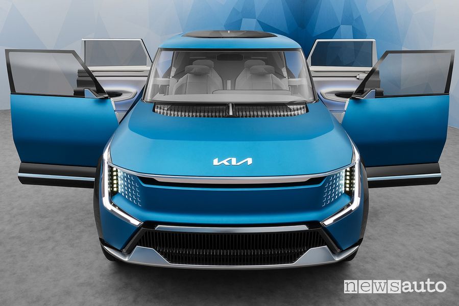 Vista frontale Kia Concept EV9