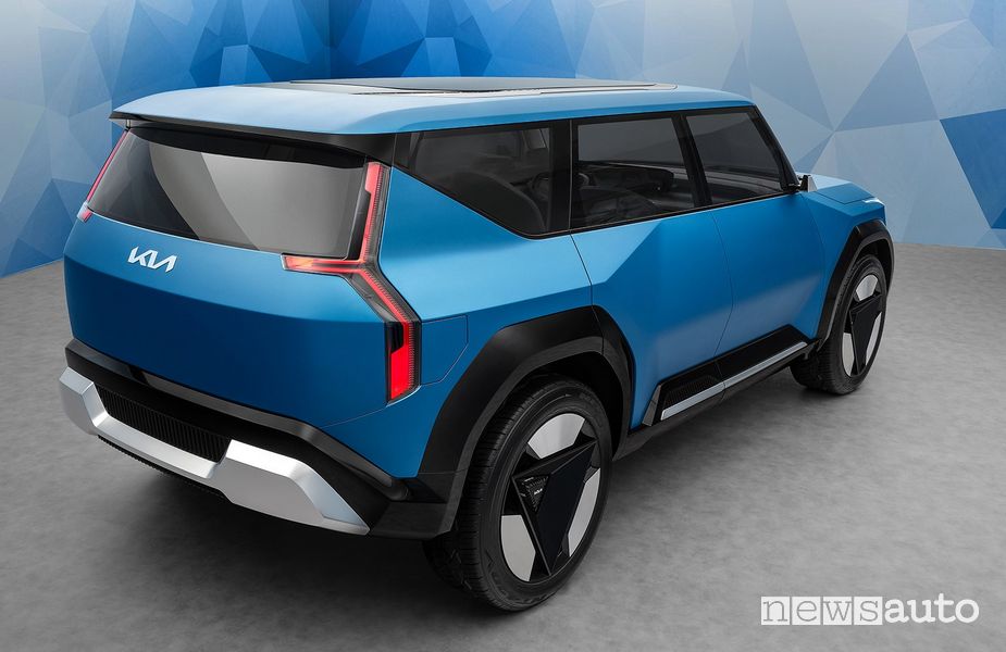 Vista posteriore Kia Concept EV9