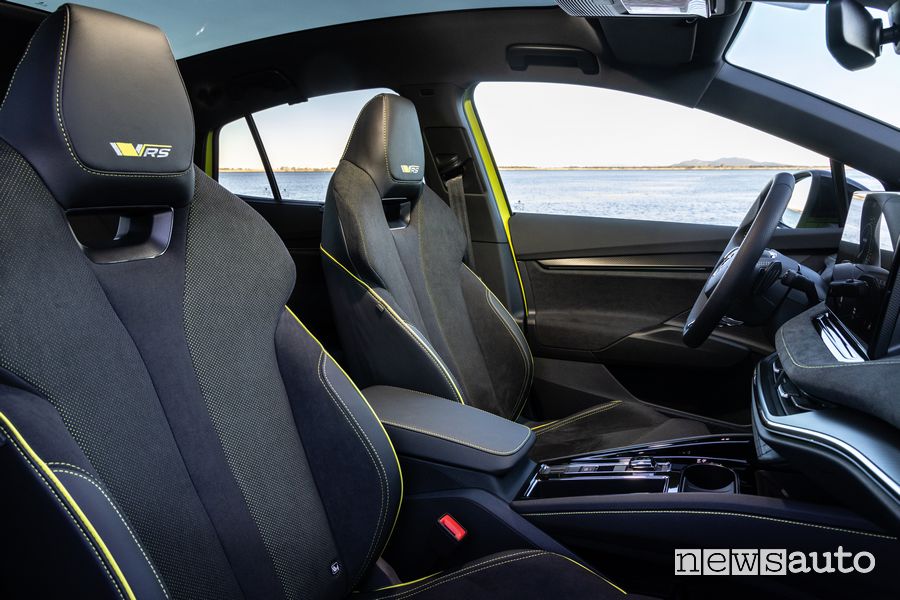 Sedili anteriori abitacolo Škoda Enyaq Coupé RS iV