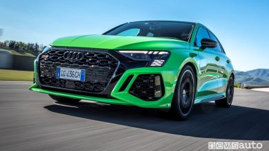 Nuova Audi RS3 Sportback e Sedan, caratteristiche e prezzi