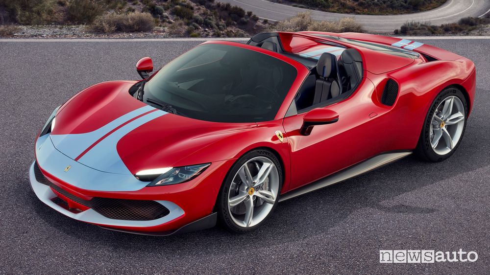 Vista di profilo Ferrari 296 GTS Assetto Fiorano
