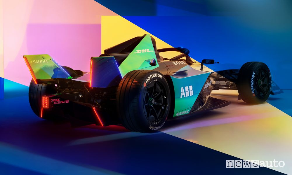Vista posteriore Formula E monoposto Gen3