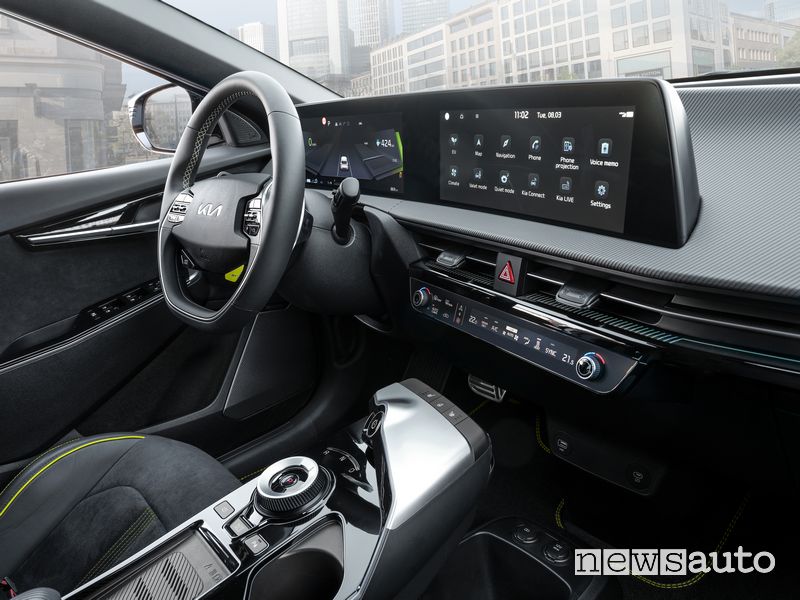 Display infotainment abitacolo Kia EV6 GT