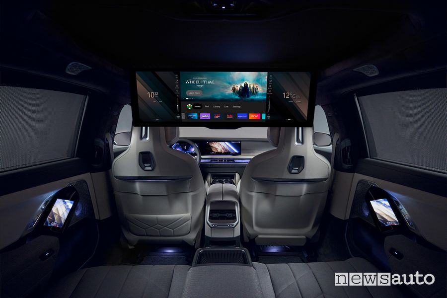 Display Theater Screen da 31,3" abitacolo BMW 760i xDrive