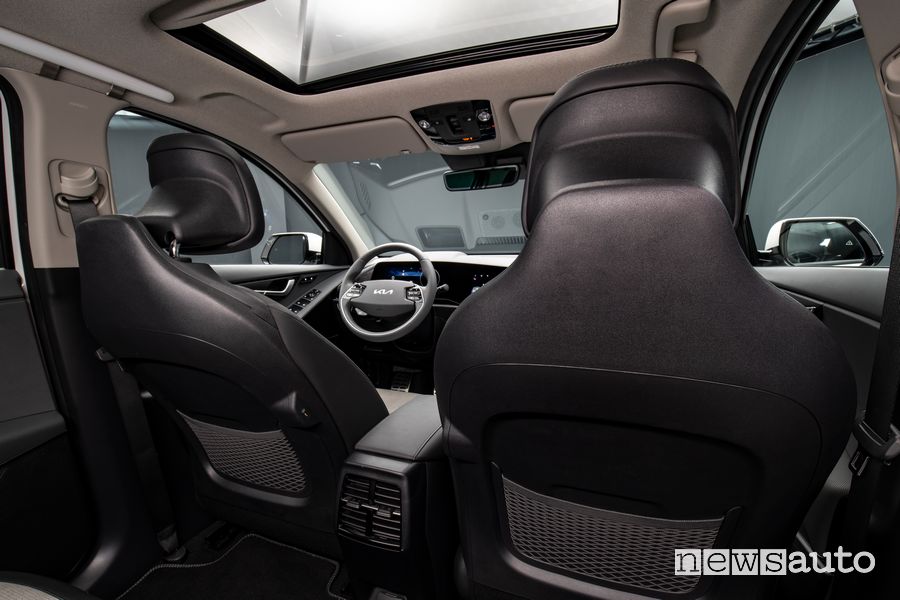 Sedili anteriori abitacolo nuova Kia Niro EV