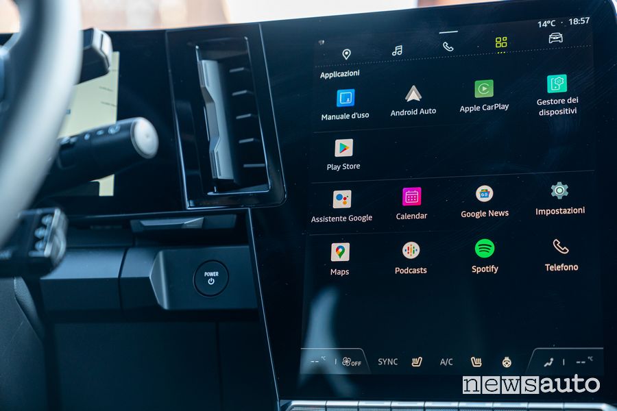 Display infotainment abitacolo Renault Mégane E-TECH Electric