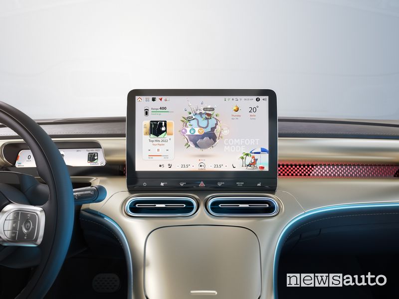 Display infotainment abitacolo SUV smart #1